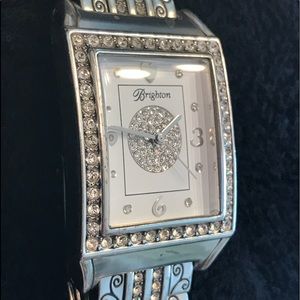 Brighton watch silver with crystal stones